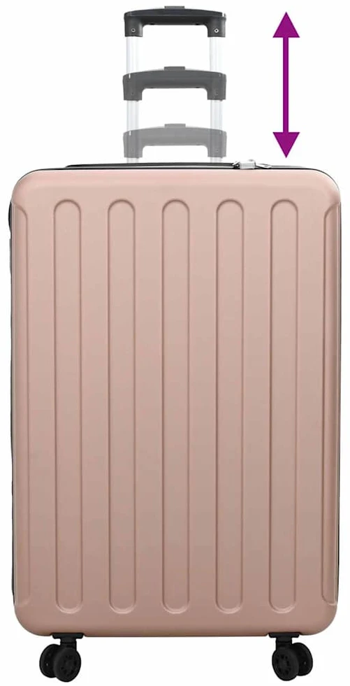 Kelioninis Lagaminas rožinis auksas 50 x 30 x 76 cm ABS plastikas
