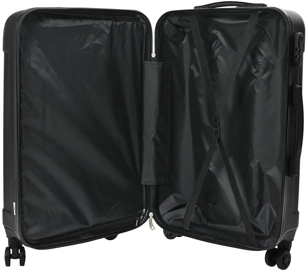 Lagaminas su užraktu 3 vnt. Juoda 50 x 31 x 78 cm ABS plastikas