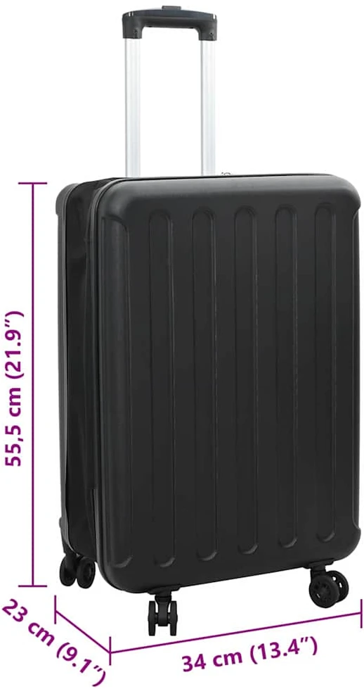 Lagaminas su užraktu Juoda 34 x 23 x 55.5 cm ABS plastikas