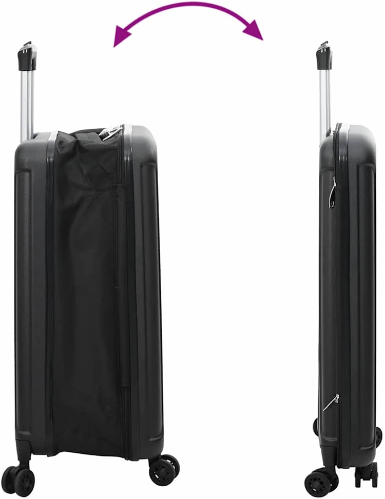 Kelioninis Lagaminas su užraktu Juoda 43 x 27 x 66 cm ABS plastikas