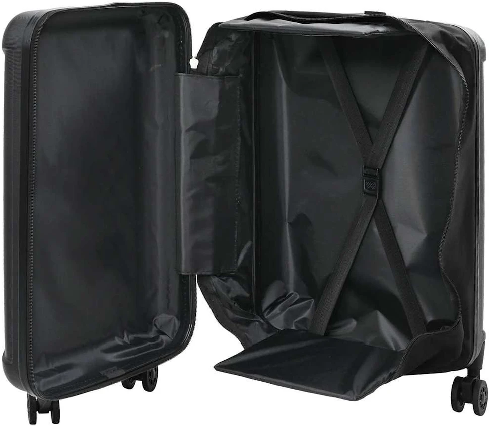 Kelioninis Lagaminas su užraktu Juoda 43 x 27 x 66 cm ABS plastikas