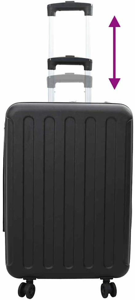 Kelioninis Lagaminas su užraktu Juoda 43 x 27 x 66 cm ABS plastikas