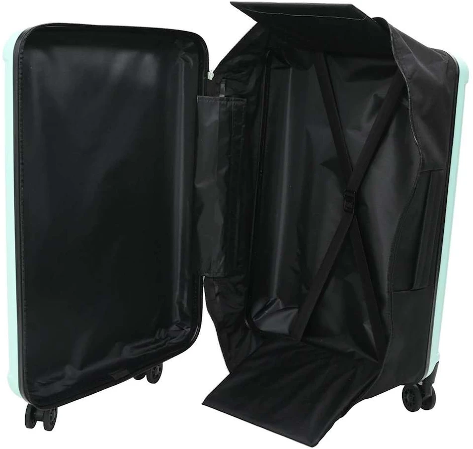 Kelioninis Lagaminas su užraktu Mėtų žalia 43 x 27 x 66 cm ABS plastikas