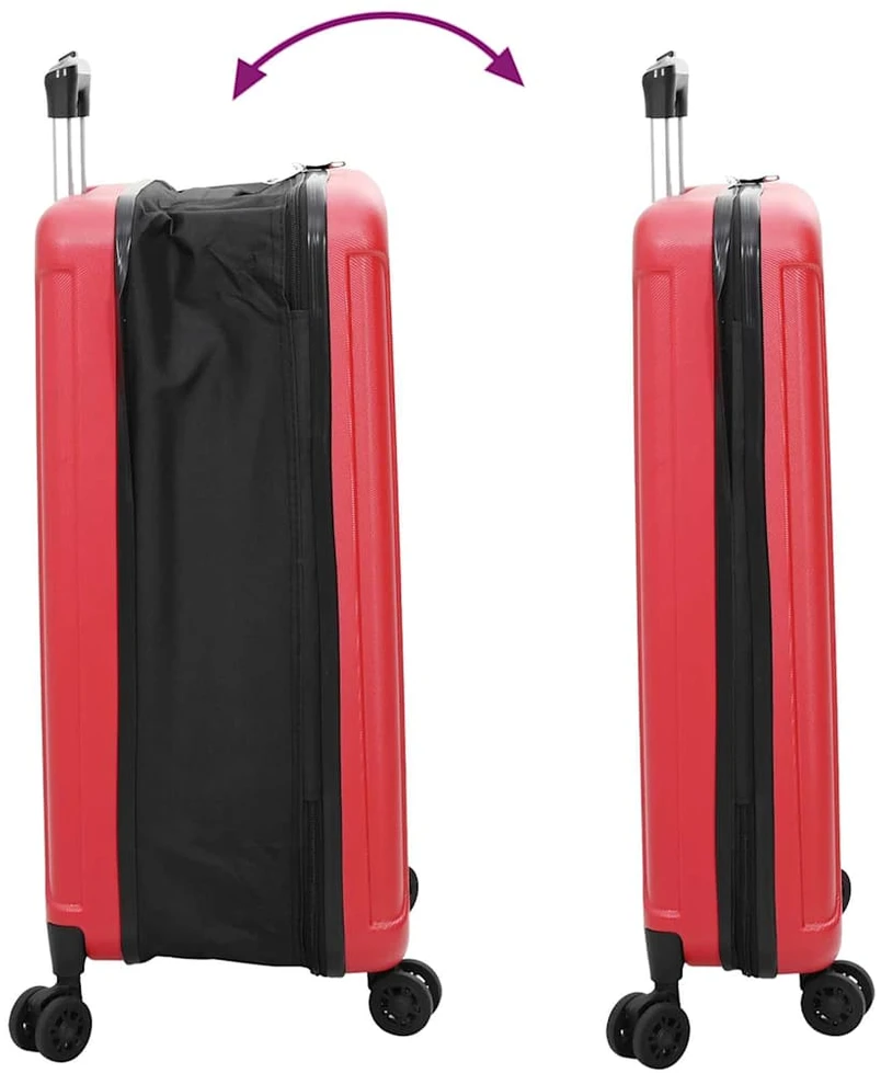 Kelioninis Lagaminas su užraktu Raudona 50 x 30 x 76 cm ABS plastikas