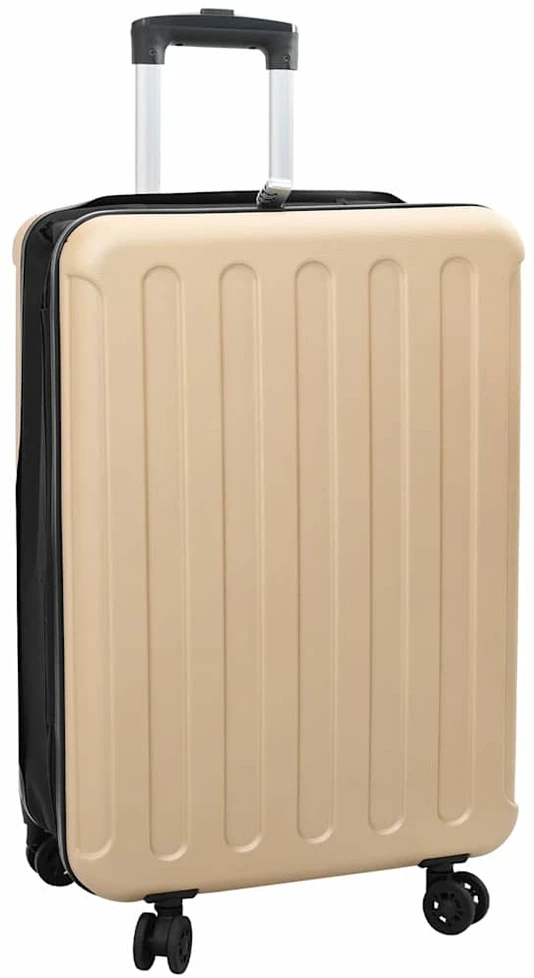 Kelioninis Lagaminas su užraktu šampano 43 x 27 x 66 cm ABS plastikas