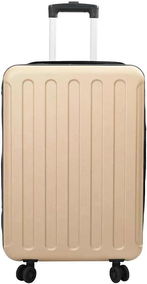 Kelioninis Lagaminas su užraktu šampano 43 x 27 x 66 cm ABS plastikas
