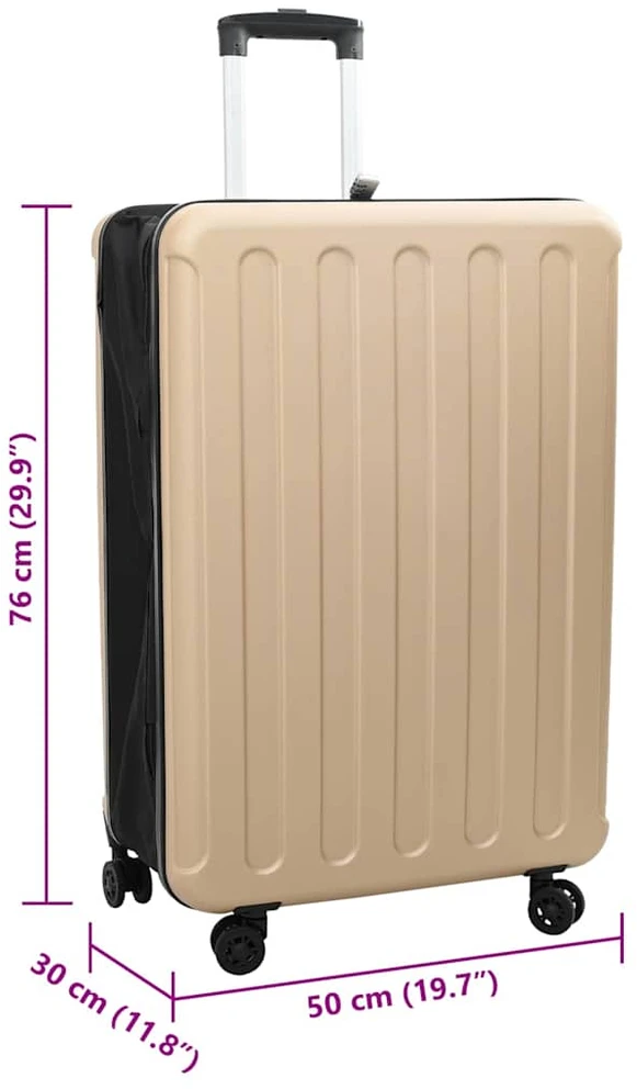 Lagaminas su užraktu šampano 50 x 30 x 76 cm ABS plastikas