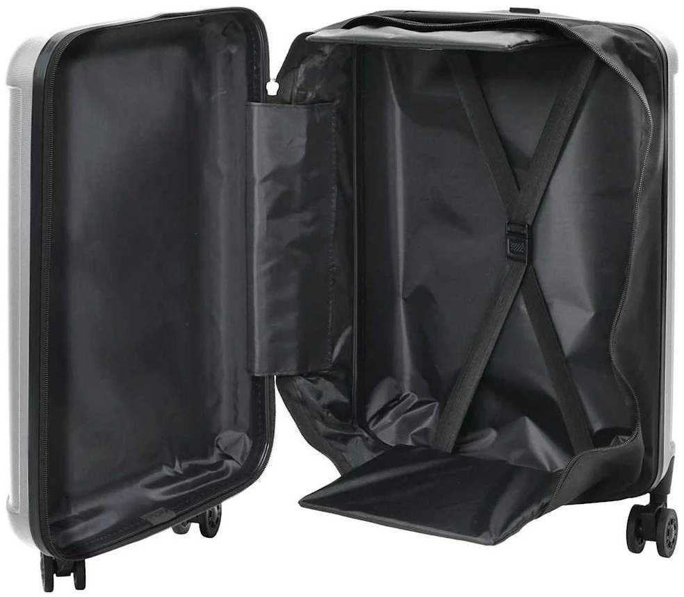 Kelioninis Lagaminas su užraktu Sidabro 34 x 23 x 55.5 cm ABS plastikas