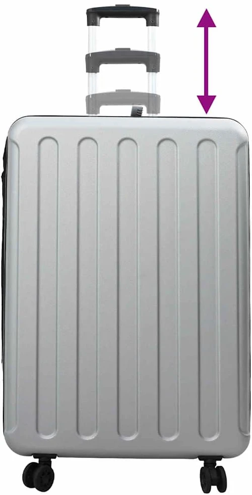 Kelioninis Lagaminas su užraktu Sidabro 50 x 30 x 76 cm ABS plastikas