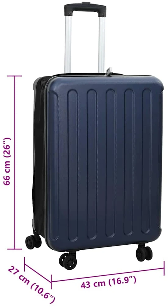 Lagaminas su užraktu Tamsi mėlyna 43 x 27 x 66 cm ABS plastikas