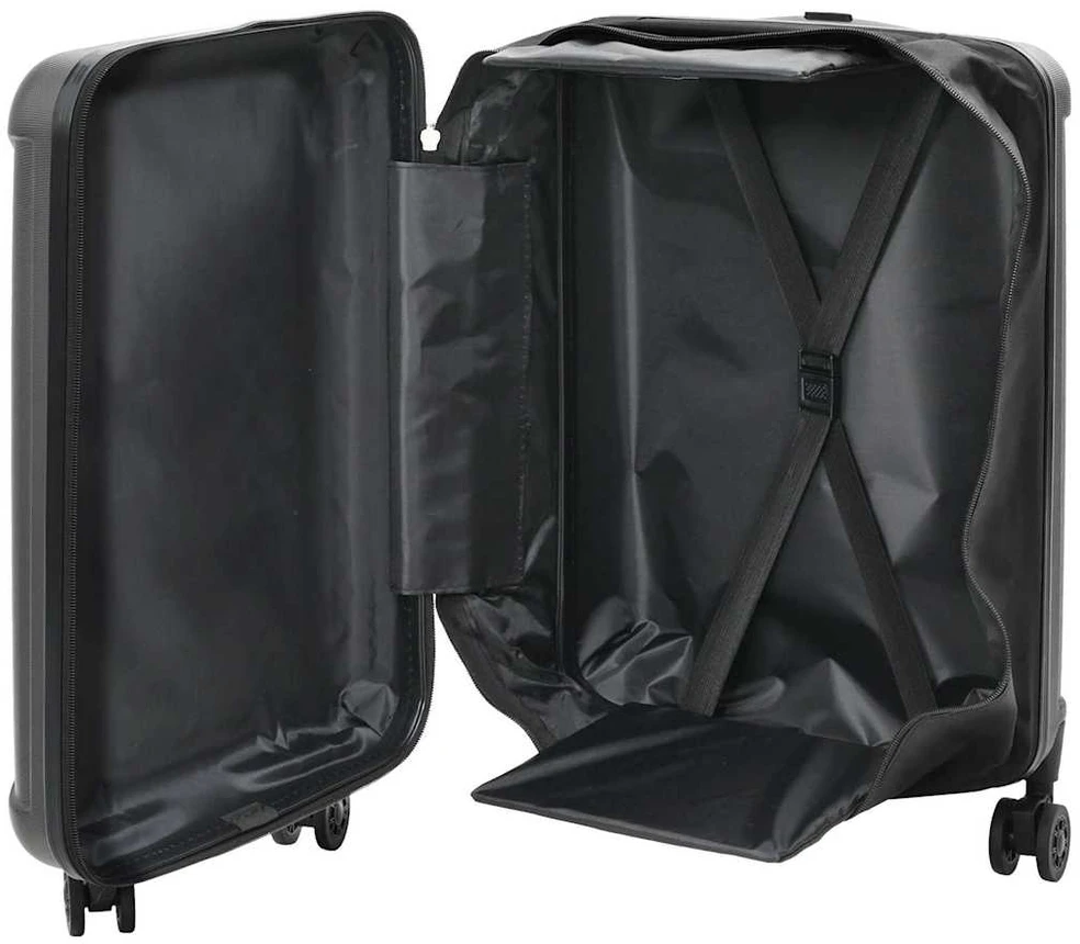Kelioninis Lagaminas Tamsiai pilka 34 x 23 x 55.5 cm ABS plastikas