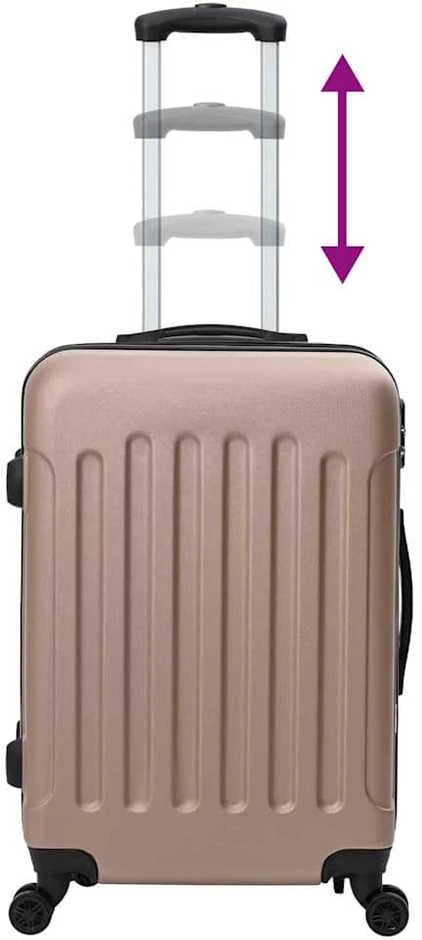Lagaminas 3 vnt. Rožinė aukso 50 x 31 x 78 cm ABS plastikas