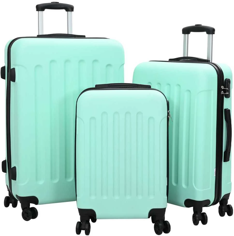 Lagaminas 3 vnt. Mėtinė žalia 50 x 31 x 78 cm ABS plastikas