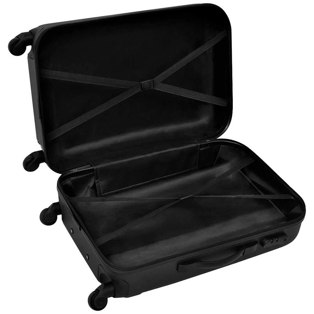 Kelioninis Lagaminų rinkinys, juodas, 45,5/55/66cm, kieto korpuso