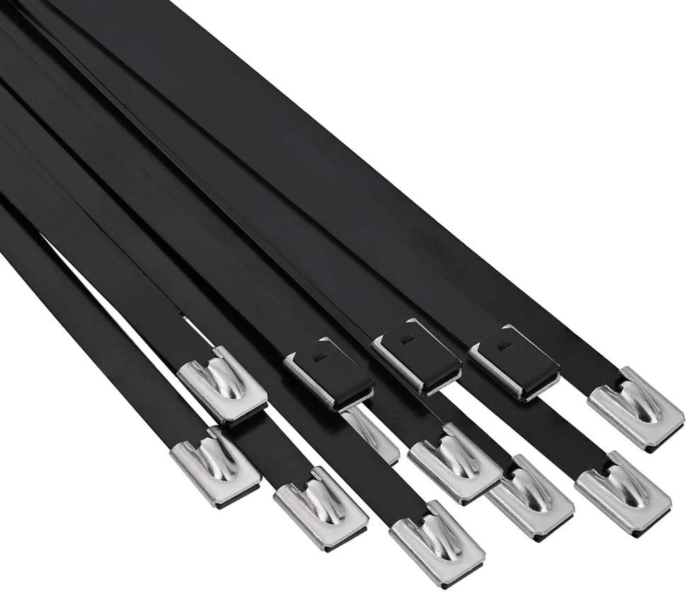 Laido tvirtinimas 12 vnt. 7,9 x 350 mm Juoda