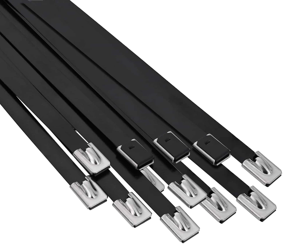 Laido tvirtinimas 12 vnt. 7,9 x 800 mm Juoda