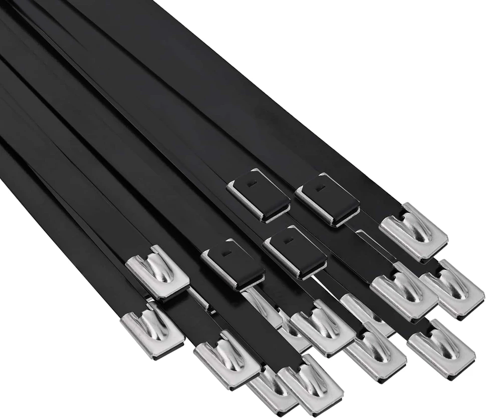 Laido tvirtinimas 25 vnt. 7,9 x 350 mm Juoda