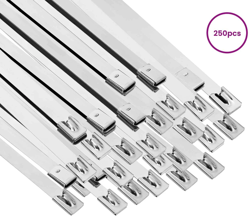 Laido tvirtinimas 250 vnt. 7,9 x 350 mm Sidabrinė