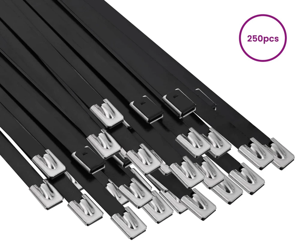 Laido tvirtinimas 250 vnt. 7,9 x 700 mm Juoda