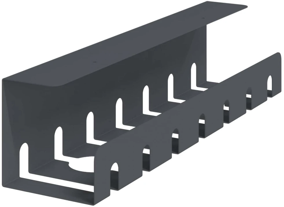 Laidų tvarkymo dėžutė po stalu 2 vnt. Antracito 43 x 10 x 10 cm