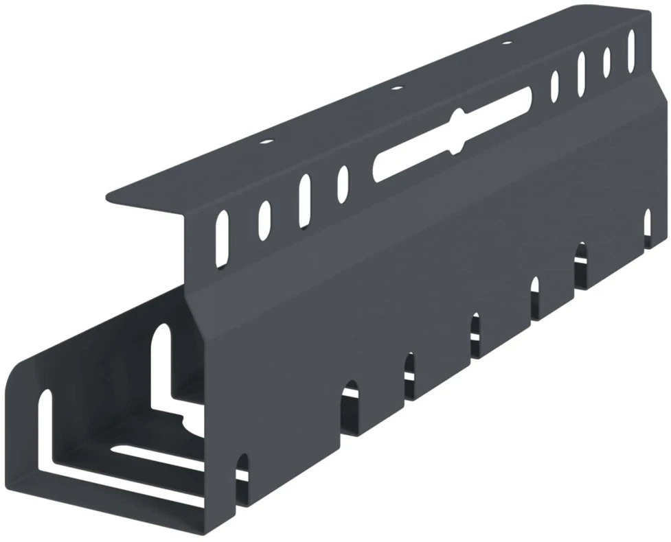 Laidų tvarkymo dėžutė po stalu 2 vnt. Antracito 43 x 9 x 11 cm