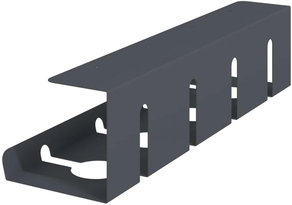 Laidų tvarkymo dėžutė po stalu 2 vnt. Antracito 43 x 12 x 10 cm