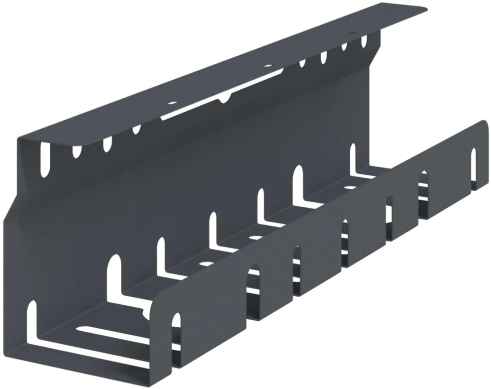Laidų tvarkymo dėžutė po stalu 2 vnt. Antracito 43 x 9 x 11 cm