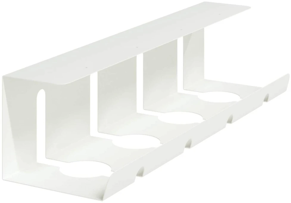 Laidų tvarkymo dėžutė po stalu 2 vnt. Balta 43 x 12 x 10 cm