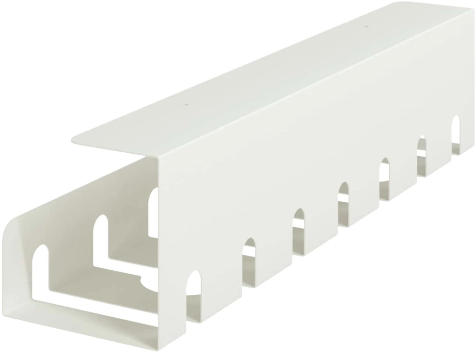 Laidų tvarkymo dėžutė po stalu 2 vnt. Balta 43 x 10 x 10 cm
