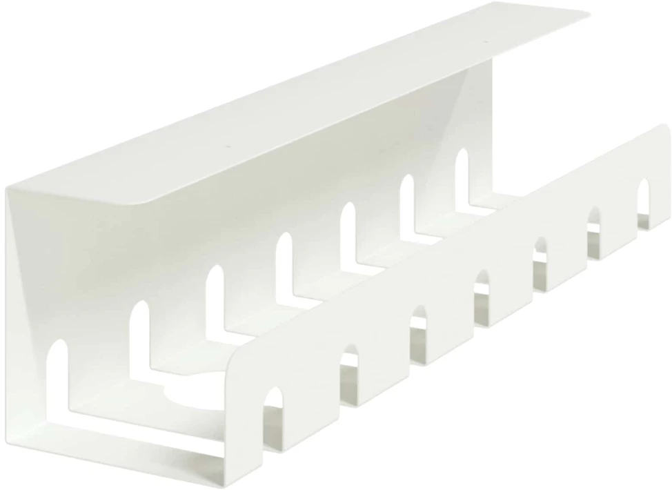 Laidų tvarkymo dėžutė po stalu 2 vnt. Balta 43 x 10 x 10 cm