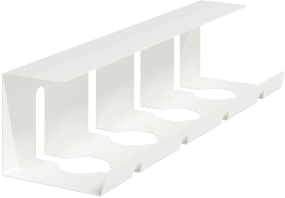 Laidų tvarkymo dėžutė po stalu 2 vnt. Balta 43 x 12 x 10 cm