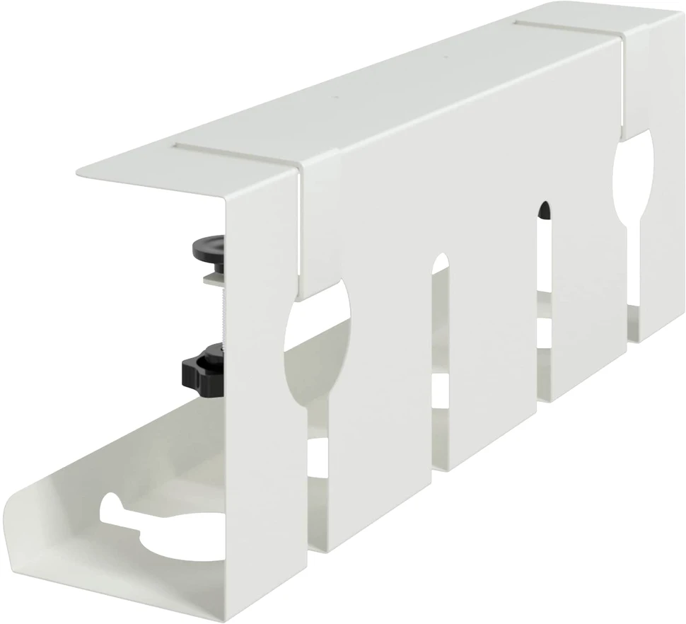 Laidų tvarkymo dėžutė po stalu 2 vnt. Balta 43 x 10 x 15 cm
