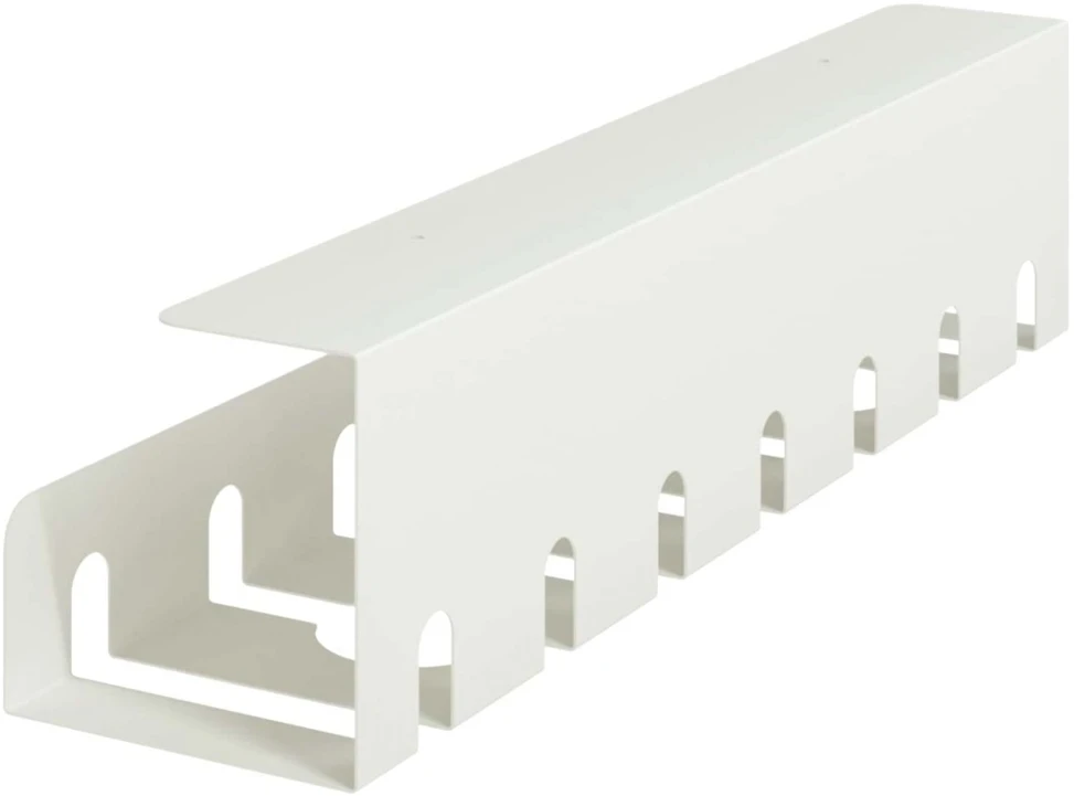 Laidų tvarkymo dėžutė po stalu 2 vnt. Balta 43 x 10 x 10 cm