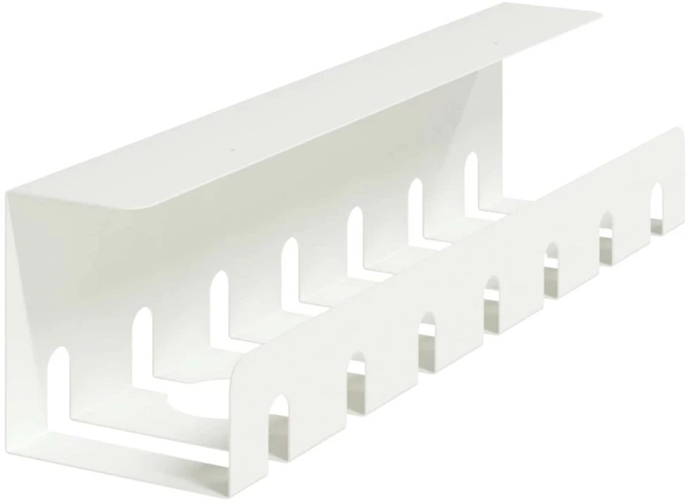 Laidų tvarkymo dėžutė po stalu 2 vnt. Balta 43 x 10 x 10 cm