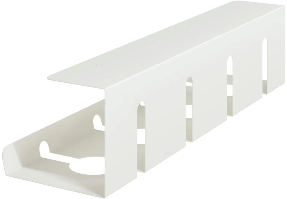 Laidų tvarkymo dėžutė po stalu 2 vnt. Balta 43 x 12 x 10 cm