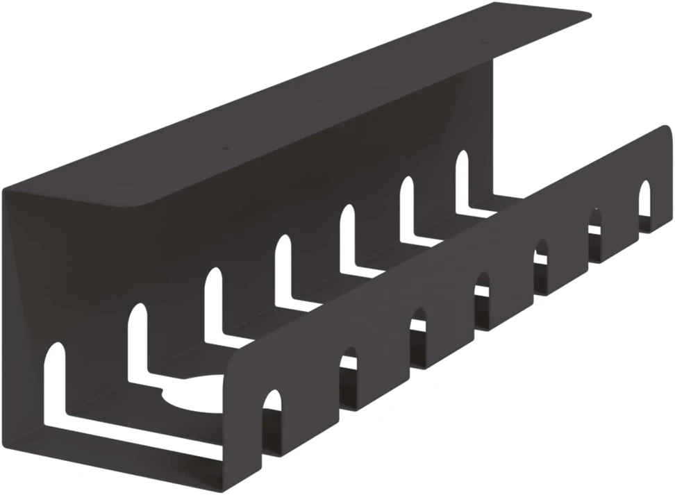 Laidų tvarkymo dėžutė po stalu 2 vnt. Juoda 43 x 10 x 10 cm