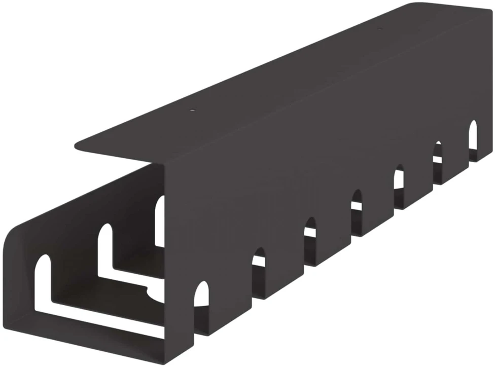 Laidų tvarkymo dėžutė po stalu 2 vnt. Juoda 43 x 10 x 10 cm