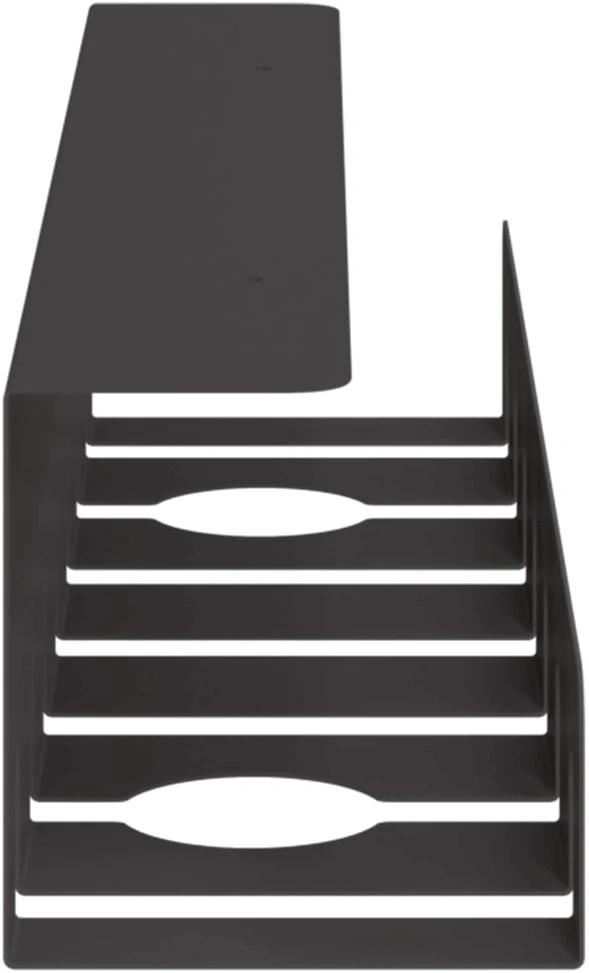 Laidų tvarkymo dėžutė po stalu 2 vnt. Juoda 43 x 10 x 10 cm