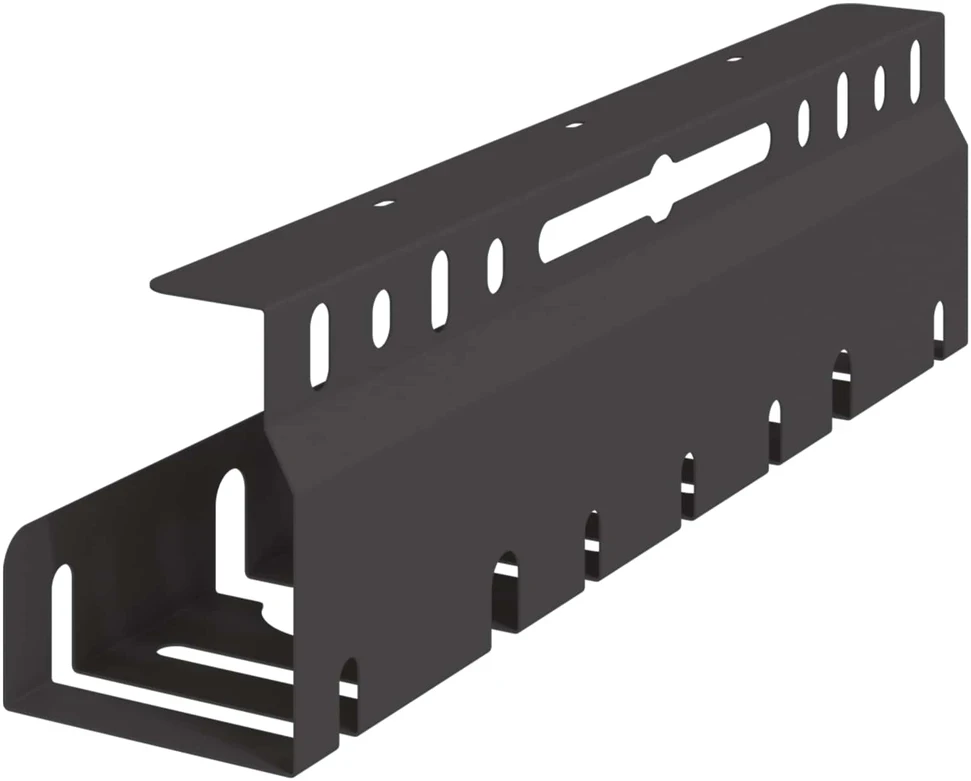 Laidų tvarkymo dėžutė po stalu 2 vnt. Juoda 43 x 9 x 11 cm