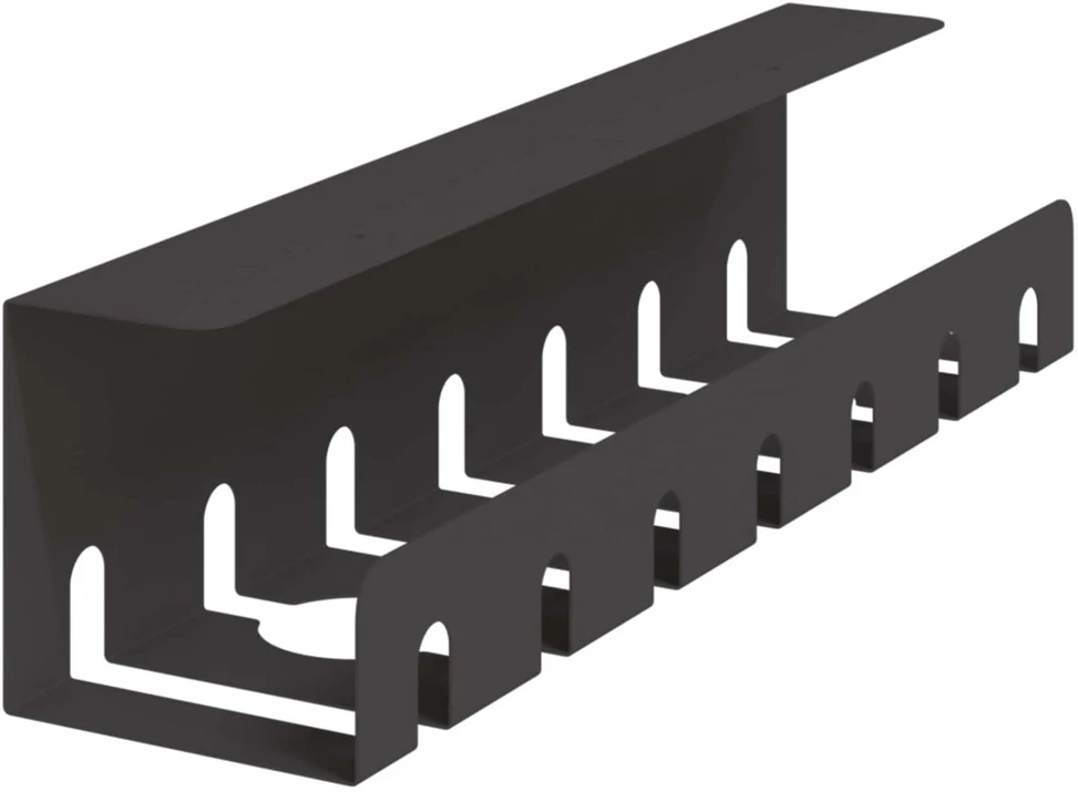 Laidų tvarkymo dėžutė po stalu 2 vnt. Juoda 43 x 10 x 10 cm