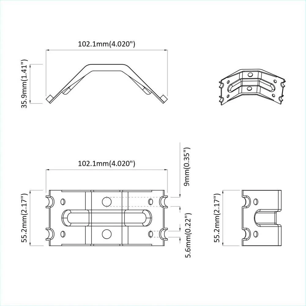 Laikiklis 2 Cinkuota 106 x 55 x 1,5mm Plienas