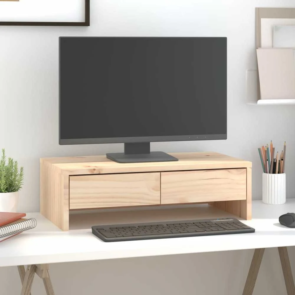 Laikiklis Monitoriaus stovas, 50x27x15cm, pušies medienos masyvas