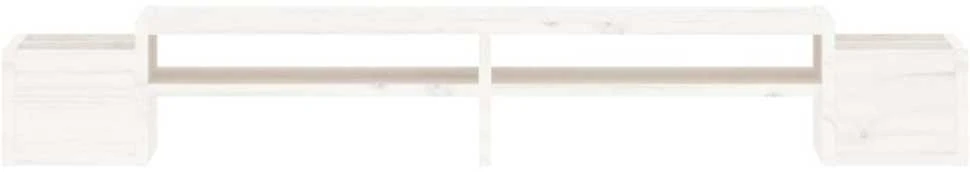 Laikiklis Monitoriaus stovas, baltas, 100x27,5x15cm, pušies masyvas