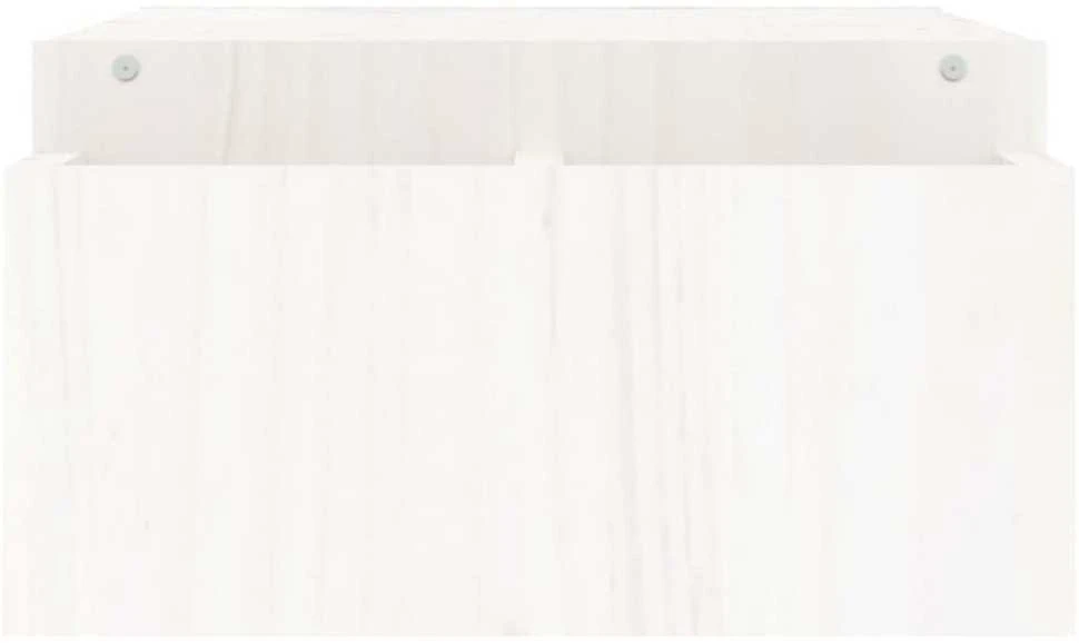 Laikiklis Monitoriaus stovas, baltas, 100x27,5x15cm, pušies masyvas