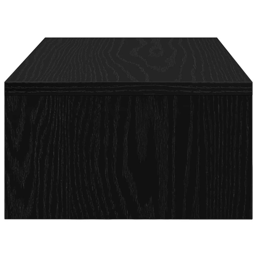 Laikiklis Monitoriaus stovas su stalčiais, juodo ąžuolo spalvos, 50x27x15 cm, inžinerinė mediena