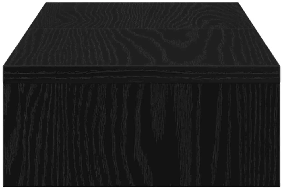 Reguliuojamas monitoriaus stovas, juodas ąžuolas, 60x24x10,5 cm, inžinerinė mediena