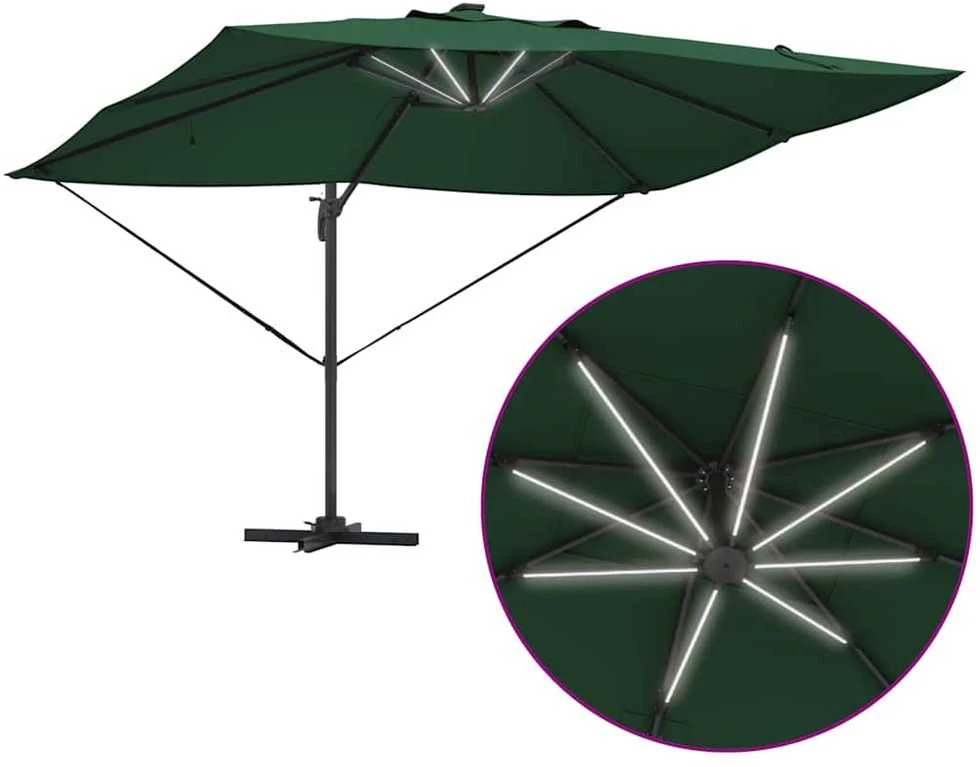Skėtis nuo saulės 352 x 251 x 265 cm Poliesteris ir aliuminis