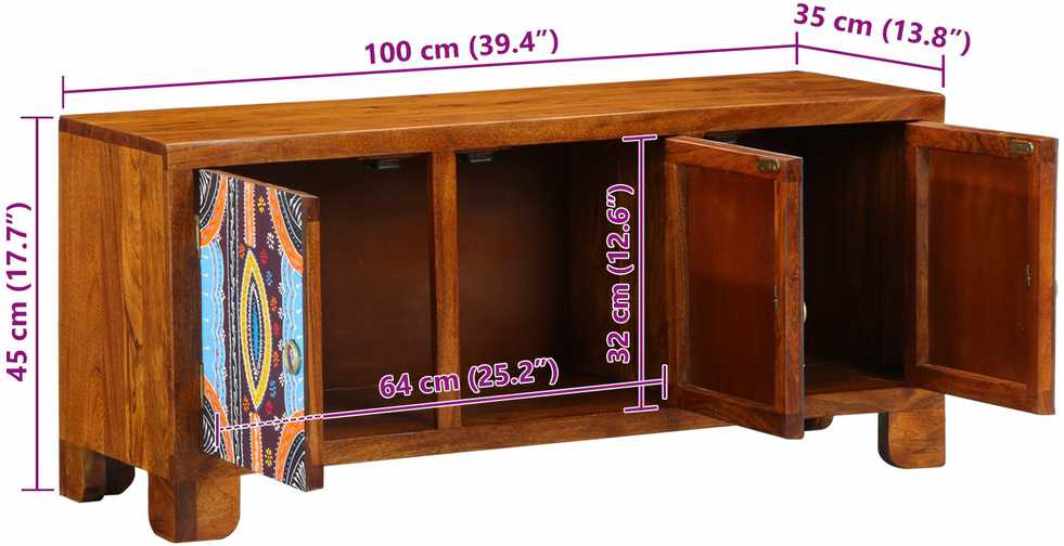 Batų suolelis Medus ruda 100 x 35 x 45 cm Alyvuogių masyvas