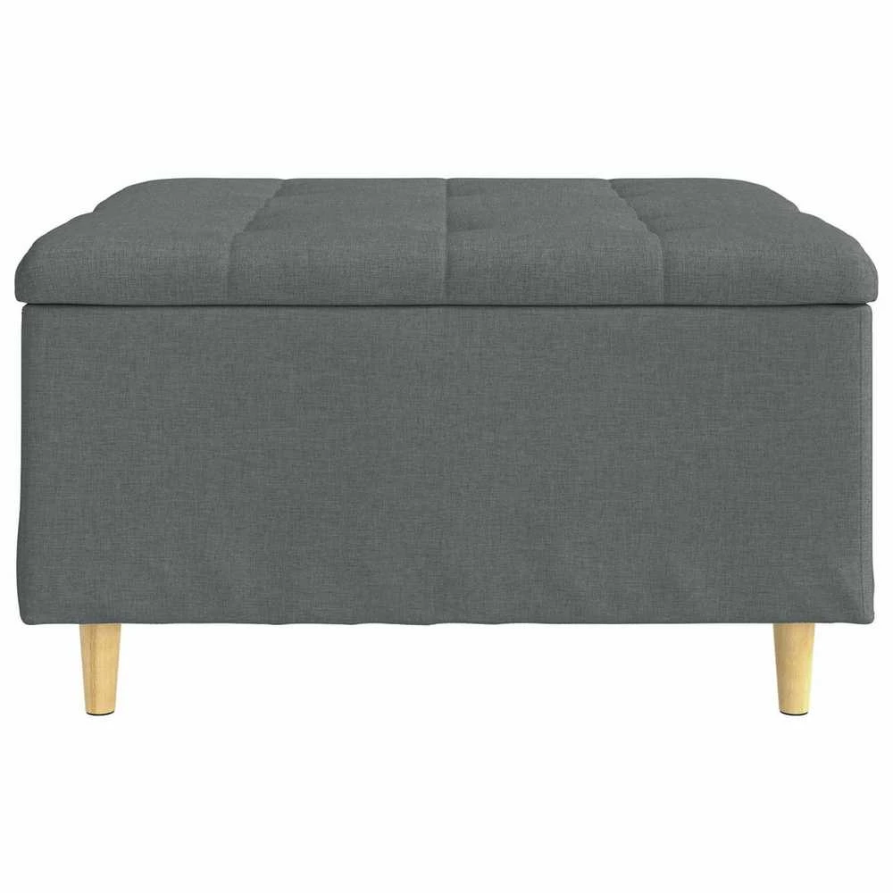 Otmana su saugykla Tamsiai pilka 80 x 80 x 45 cm audinys