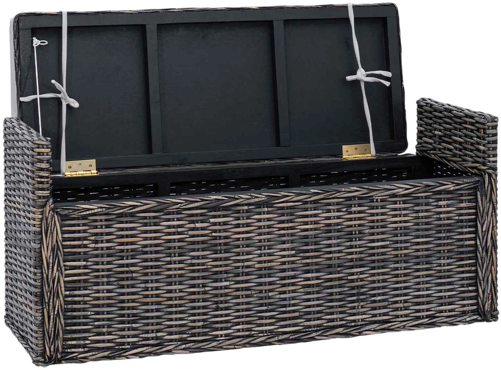 Laikymo suolas GENDT Juoda plauna 110 x 40 x 50 cm Ratanas